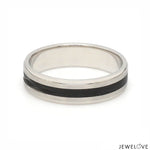 Load image into Gallery viewer, Platinum Couple Unisex Ring with Black Line Ceramic JL PT 1328
