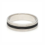 Load image into Gallery viewer, Platinum Couple Unisex Ring with Black Line Ceramic JL PT 1328
