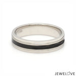 Load image into Gallery viewer, Platinum Couple Unisex Ring with Black Line Ceramic JL PT 1328

