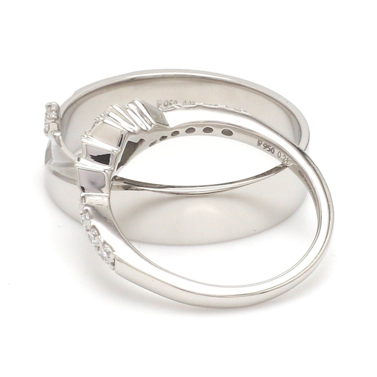 Platinum Diamond Couple Ring JL PT 1364