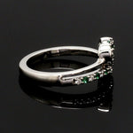 Load image into Gallery viewer, Platinum Diamond with Emerald Heart Ring for Women JL PT LC889-A
