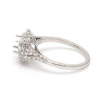 Load image into Gallery viewer, Platinum Double Halo Diamond Split Shank Mounting Ring JL PT 1268-M
