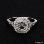 Load image into Gallery viewer, Platinum Double Halo Diamond Split Shank Mounting Ring JL PT 1268-M
