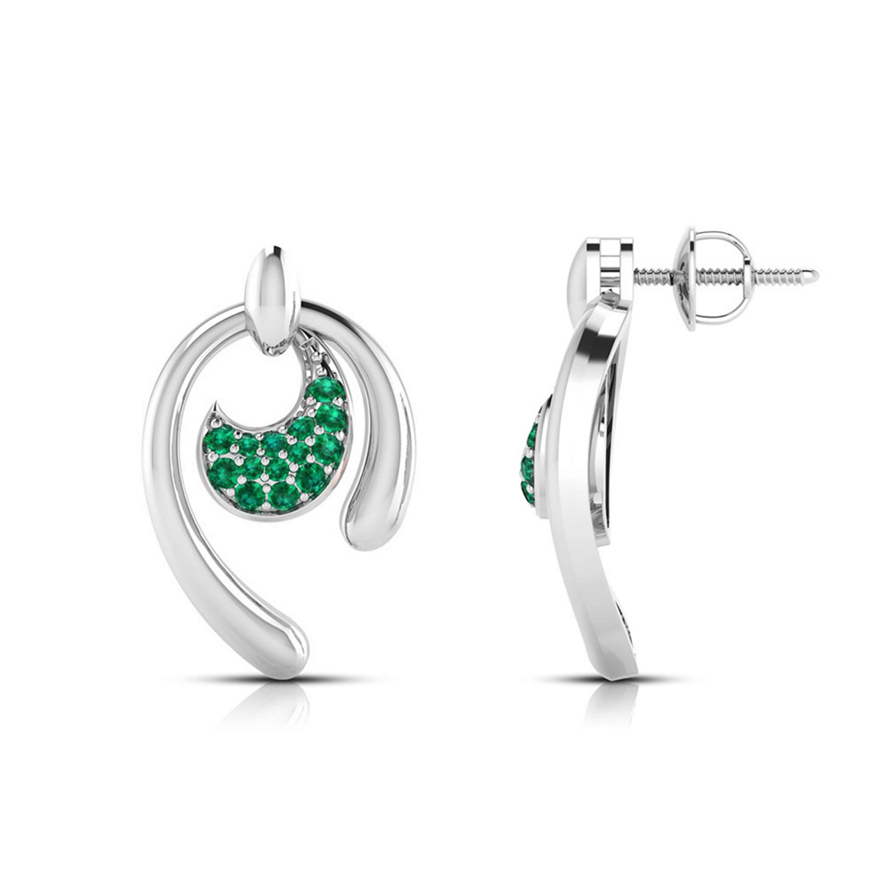 Platinum Pendant Set with Emerald for Women JL PT PE NL8636E   Jewelove.US