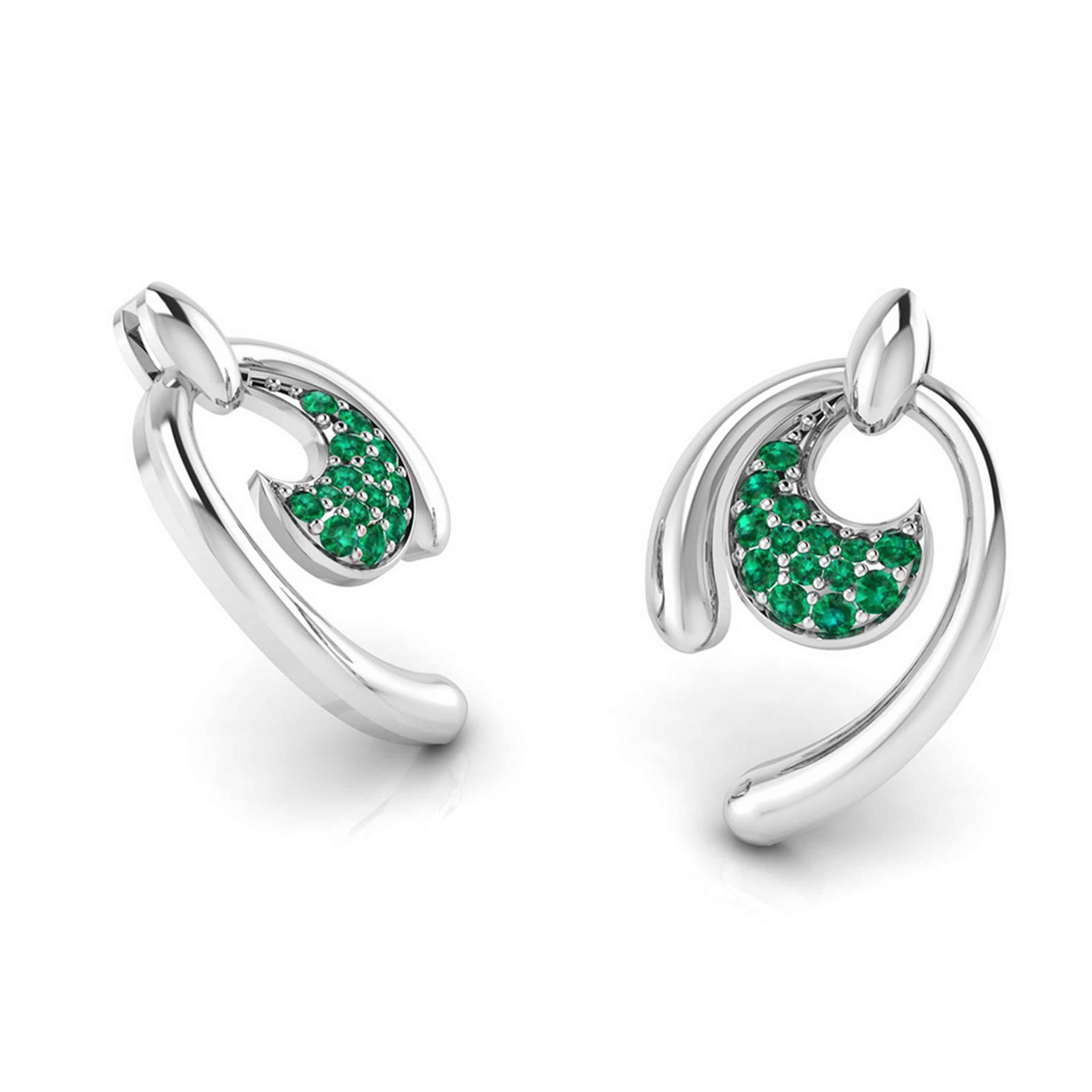 Platinum Pendant Set with Emerald for Women JL PT PE NL8636E   Jewelove.US