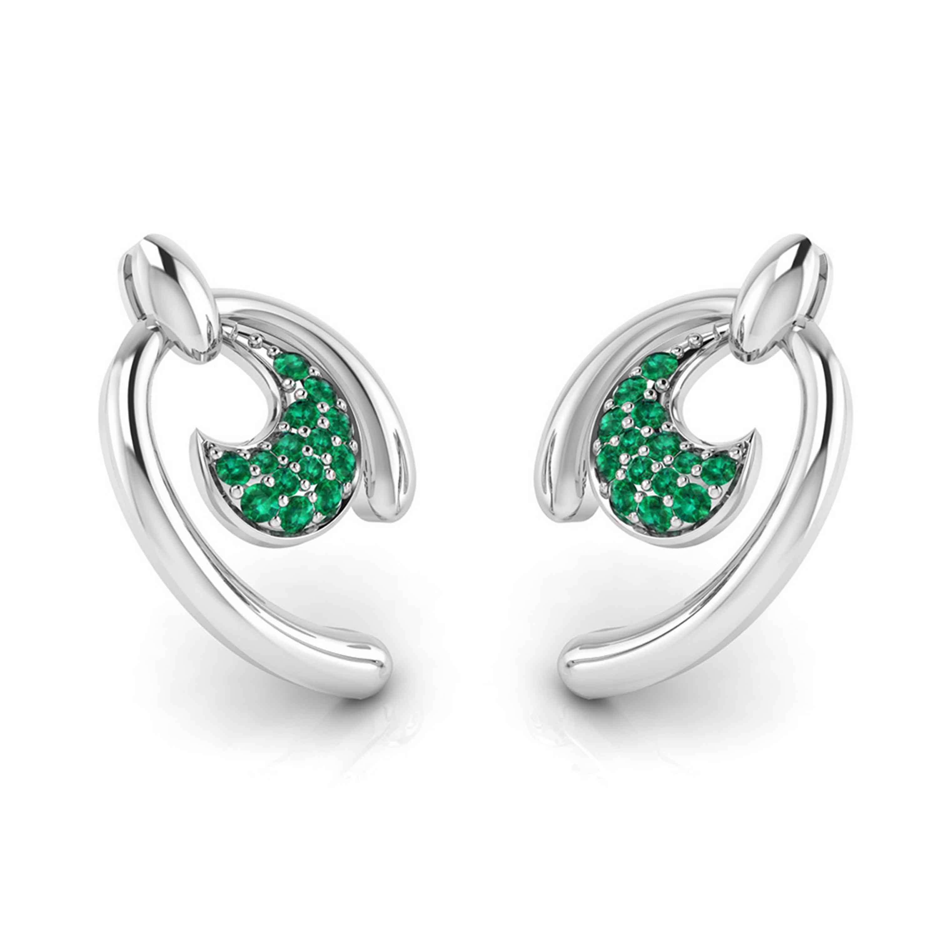 Platinum Pendant Set with Emerald for Women JL PT PE NL8636E   Jewelove.US