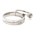 Load image into Gallery viewer, Platinum Engagement Couple Rings with Diamonds JL PT 456
