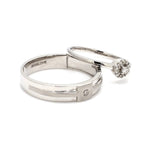 Load image into Gallery viewer, Platinum Engagement Couple Rings with Diamonds JL PT 456
