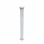 Load image into Gallery viewer, Platinum Engagement Ring for Women with Diamonds on Shank JL PT R-73
