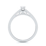 Load image into Gallery viewer, Platinum Engagement Ring for Women with Diamonds on Shank JL PT R-73
