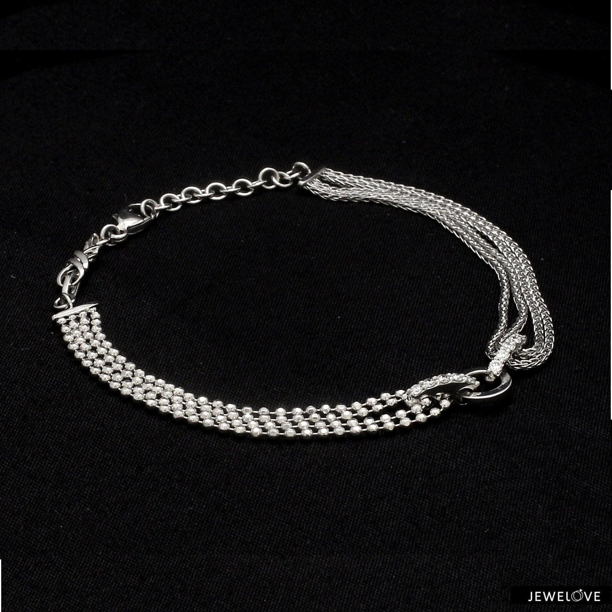 Platinum Evara Indo-Western Diamond Bracelet for Women JL PTB 638