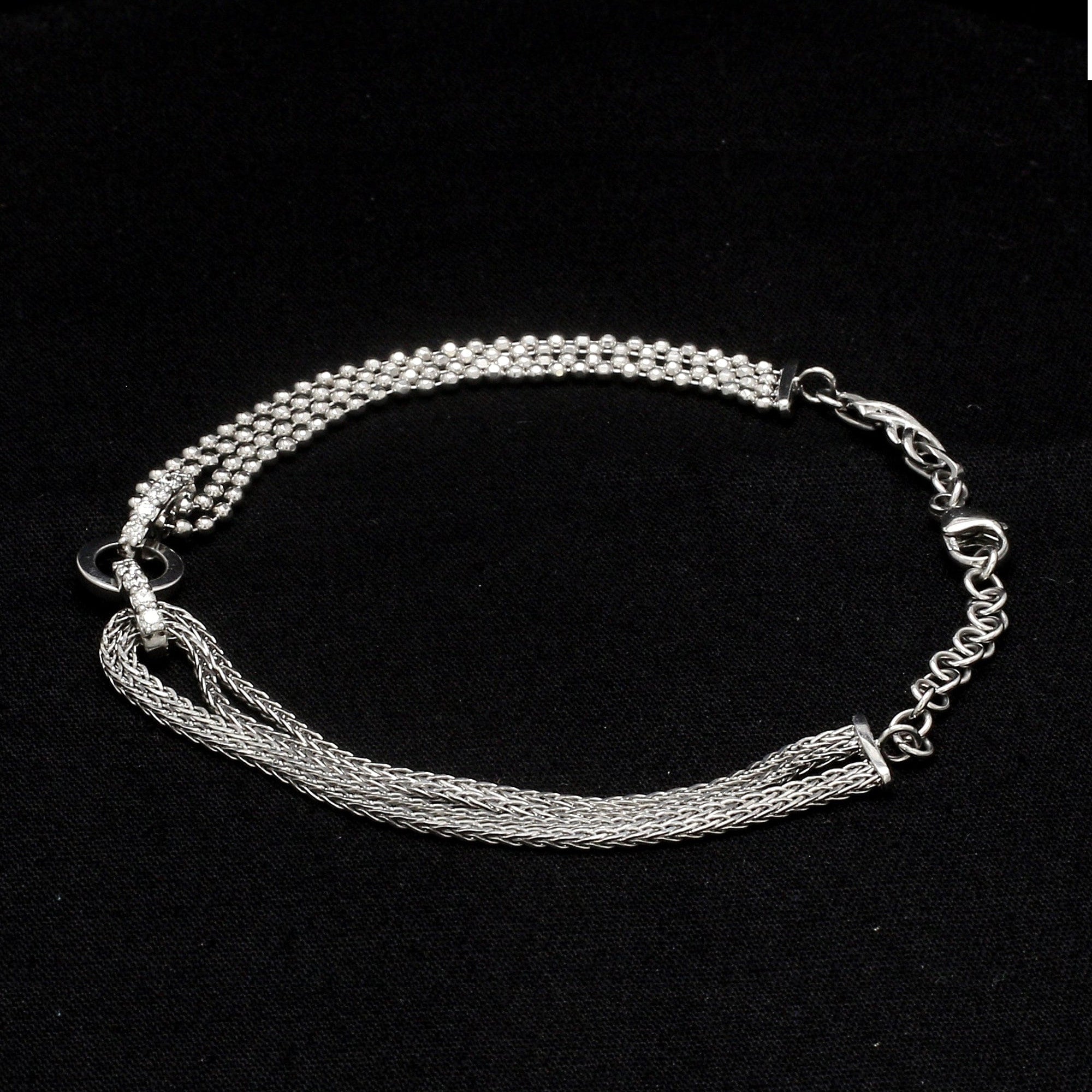 Platinum Evara Indo-Western Diamond Bracelet for Women JL PTB 638