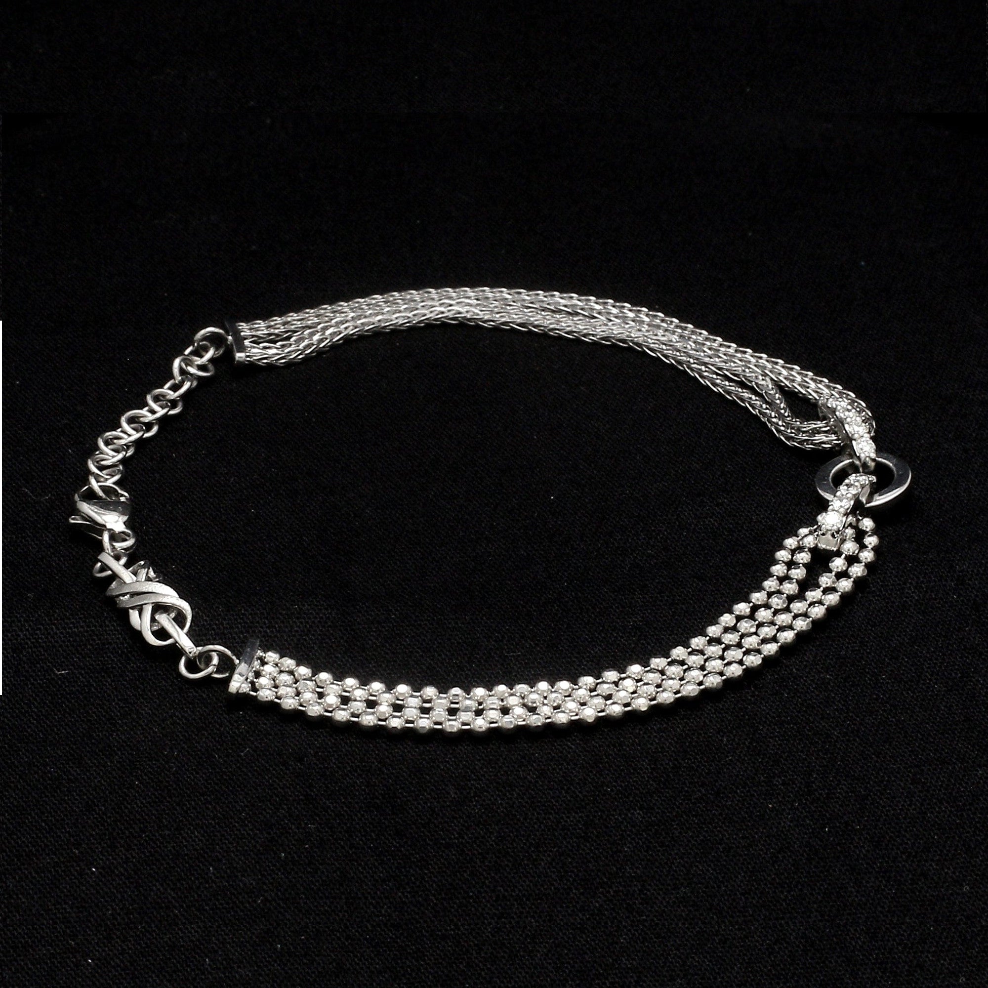 Platinum Evara Indo-Western Diamond Bracelet for Women JL PTB 638