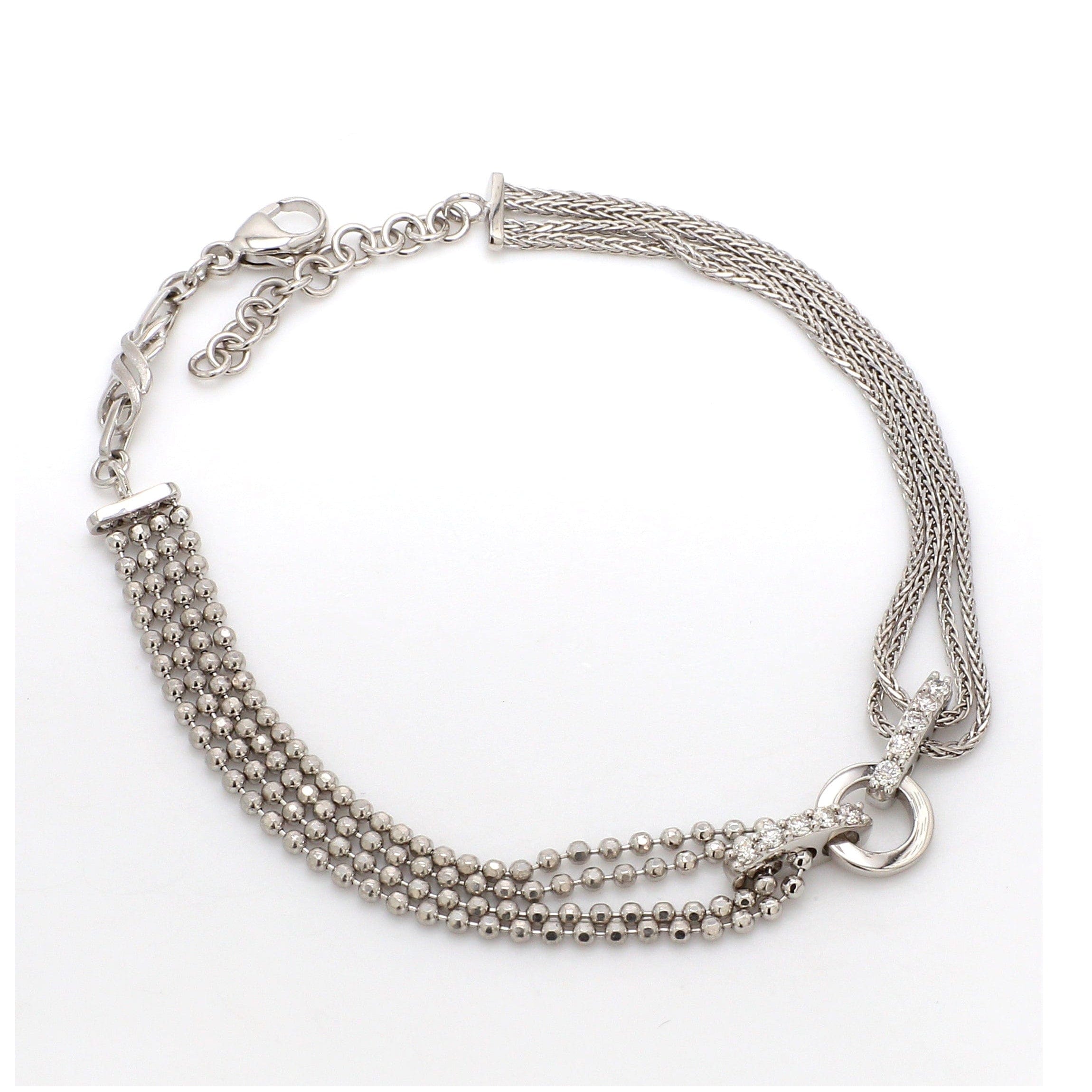Platinum Evara Indo-Western Diamond Bracelet for Women JL PTB 638