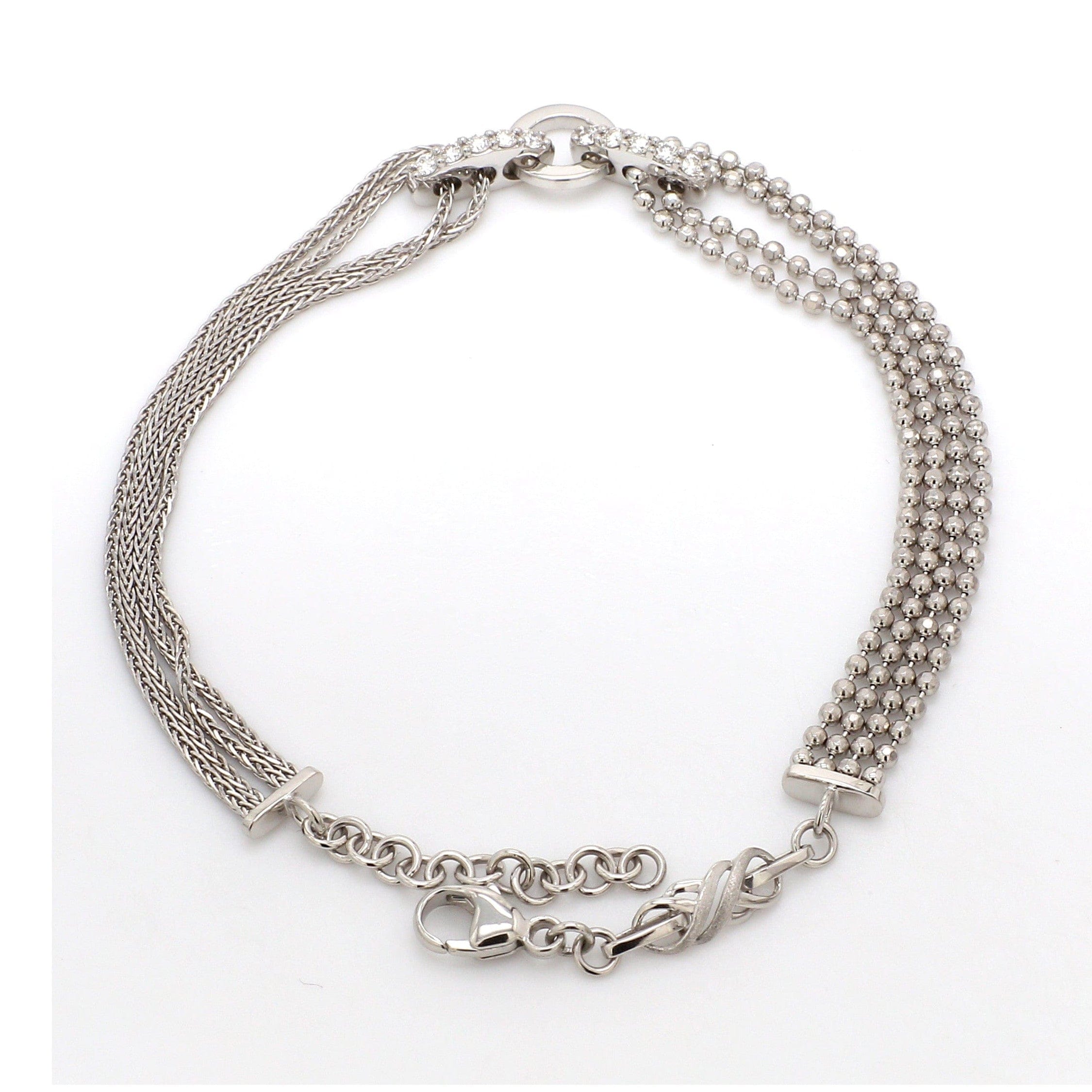 Platinum Evara Indo-Western Diamond Bracelet for Women JL PTB 638