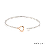 Load image into Gallery viewer, Platinum Evara | Rose Gold Heart Key Bracelet for Women JL PTB 1304
