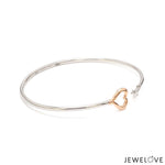 Load image into Gallery viewer, Platinum Evara | Rose Gold Heart Key Bracelet for Women JL PTB 1304

