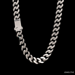 Load image into Gallery viewer, 7.75mm Platinum Heavy Double Side Hi-Polish &amp; Matte Finish Chain for Men JL PT CH 1227
