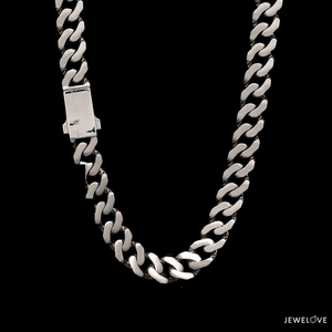 7.75mm Platinum Heavy Double Side Hi-Polish & Matte Finish Chain for Men JL PT CH 1227