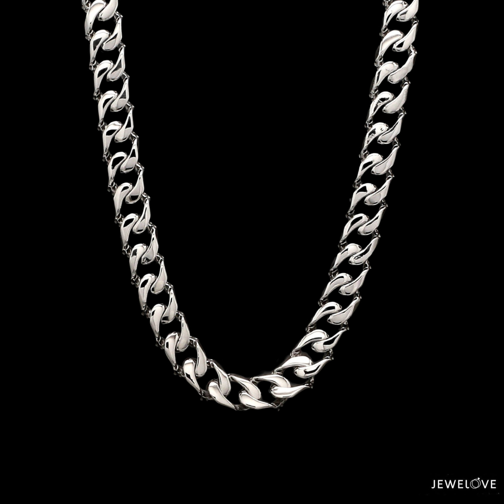 7.75mm Platinum Heavy Double Side Hi-Polish & Matte Finish Chain for Men JL PT CH 1227