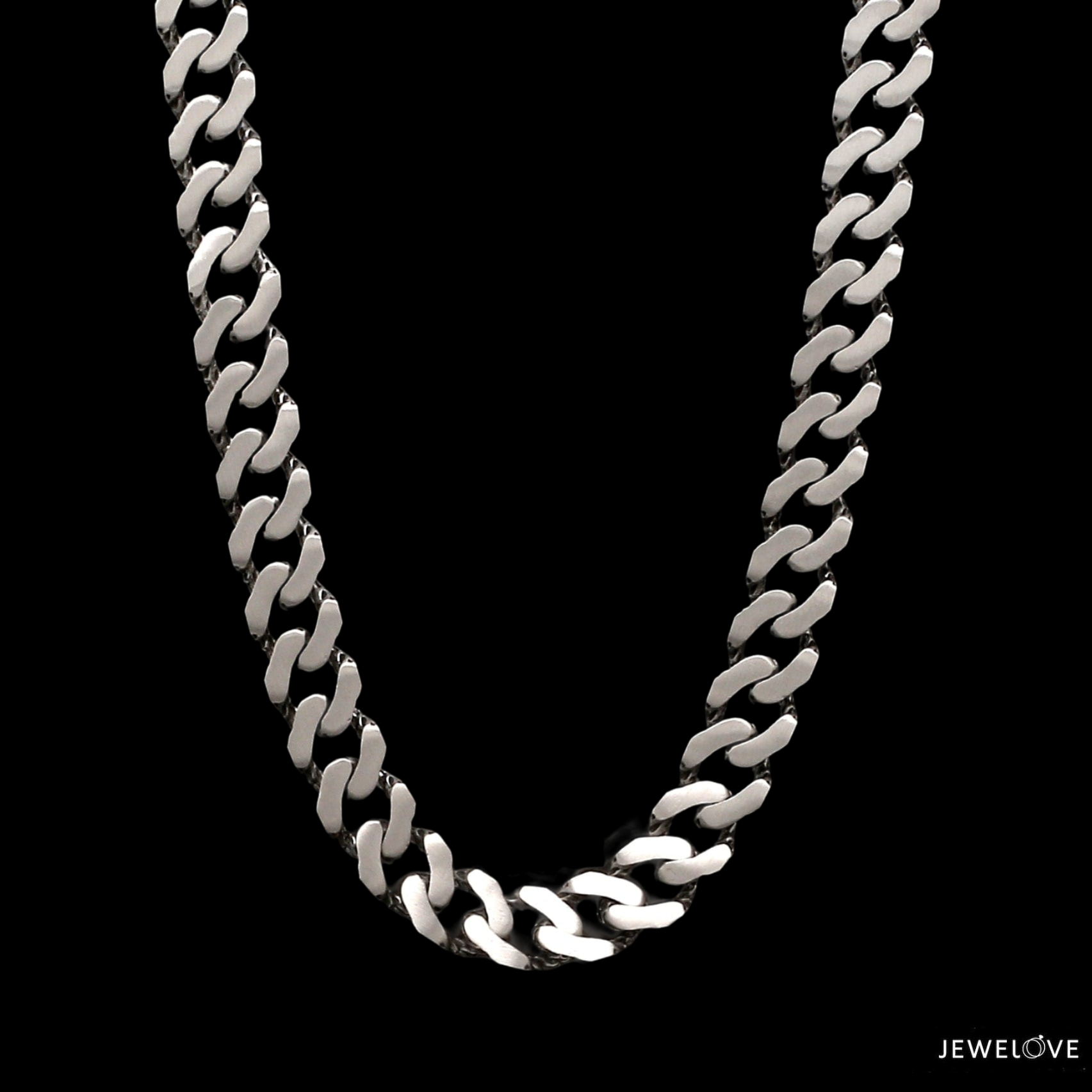 7.75mm Platinum Heavy Double Side Hi-Polish & Matte Finish Chain for Men JL PT CH 1227