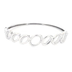 Load image into Gallery viewer, Platinum Hoop Bracelet with Diamonds SJ PTB 102
