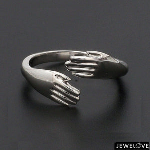 Platinum Hug Unisex Ring JL PT 938 – Jewelove.US