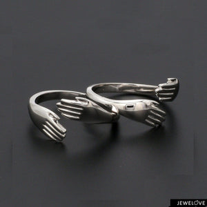 Platinum Hug Unisex Ring JL PT 938 – Jewelove.US