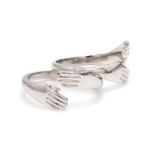 Platinum Hug Unisex Ring JL PT 938 – Jewelove.US