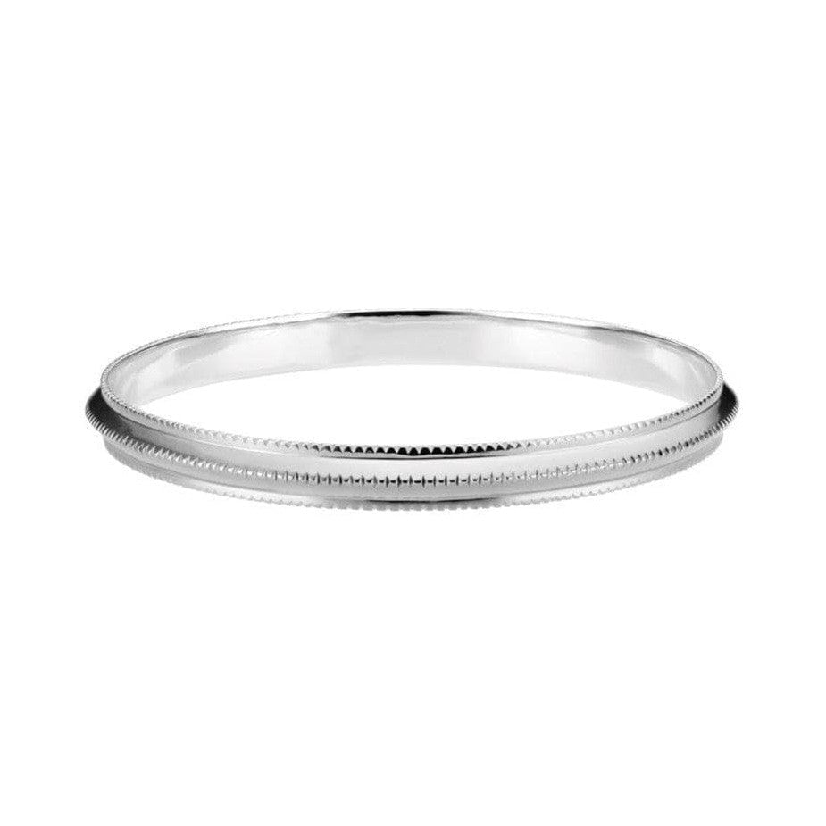 Platinum Kada with a raised Center with Unique Texture for Men JL PTB 765