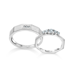 Load image into Gallery viewer, Platinum Love Bands Diamond Couple Rings JL PT 1258
