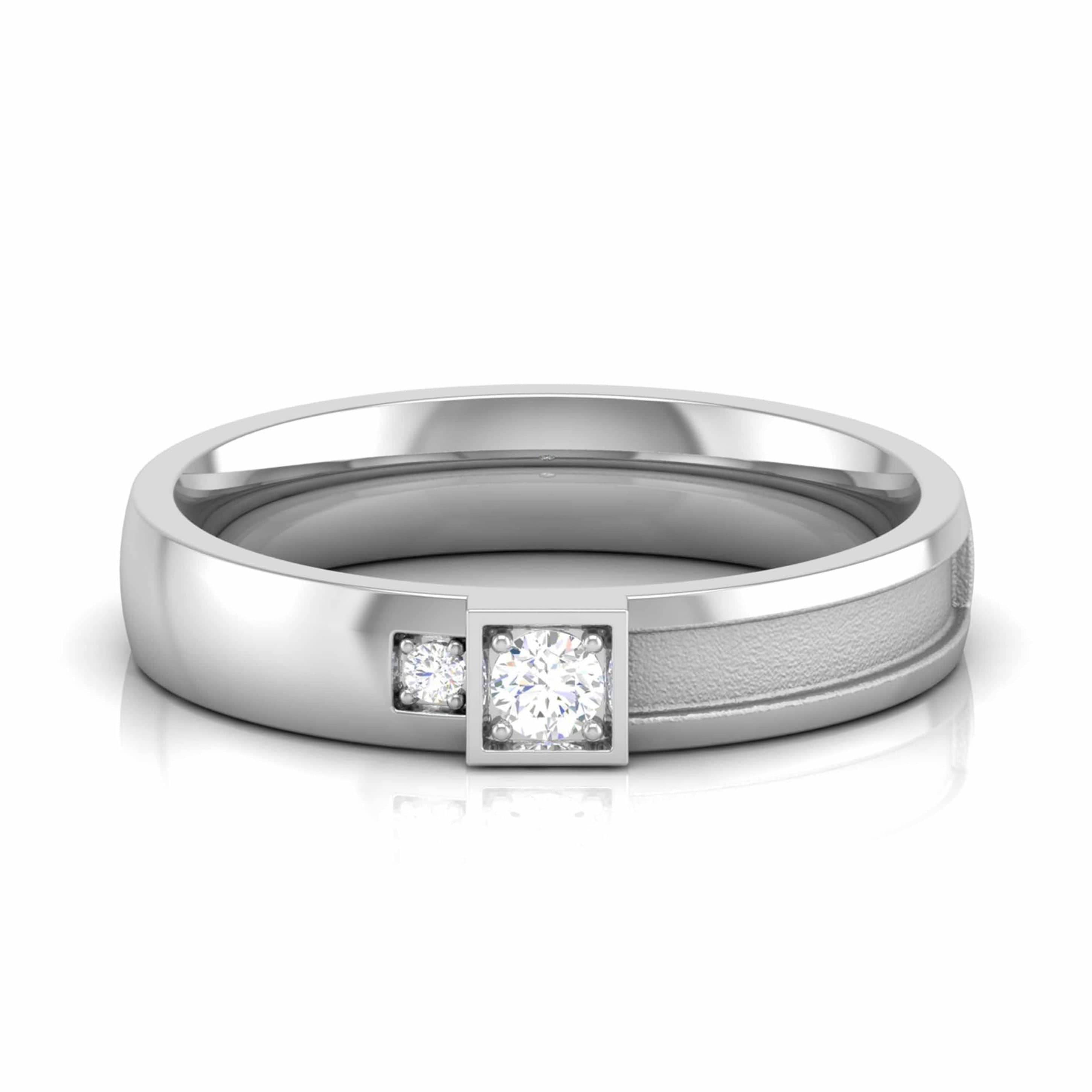 Platinum Love Bands Diamond Couple Rings JL PT CB 163