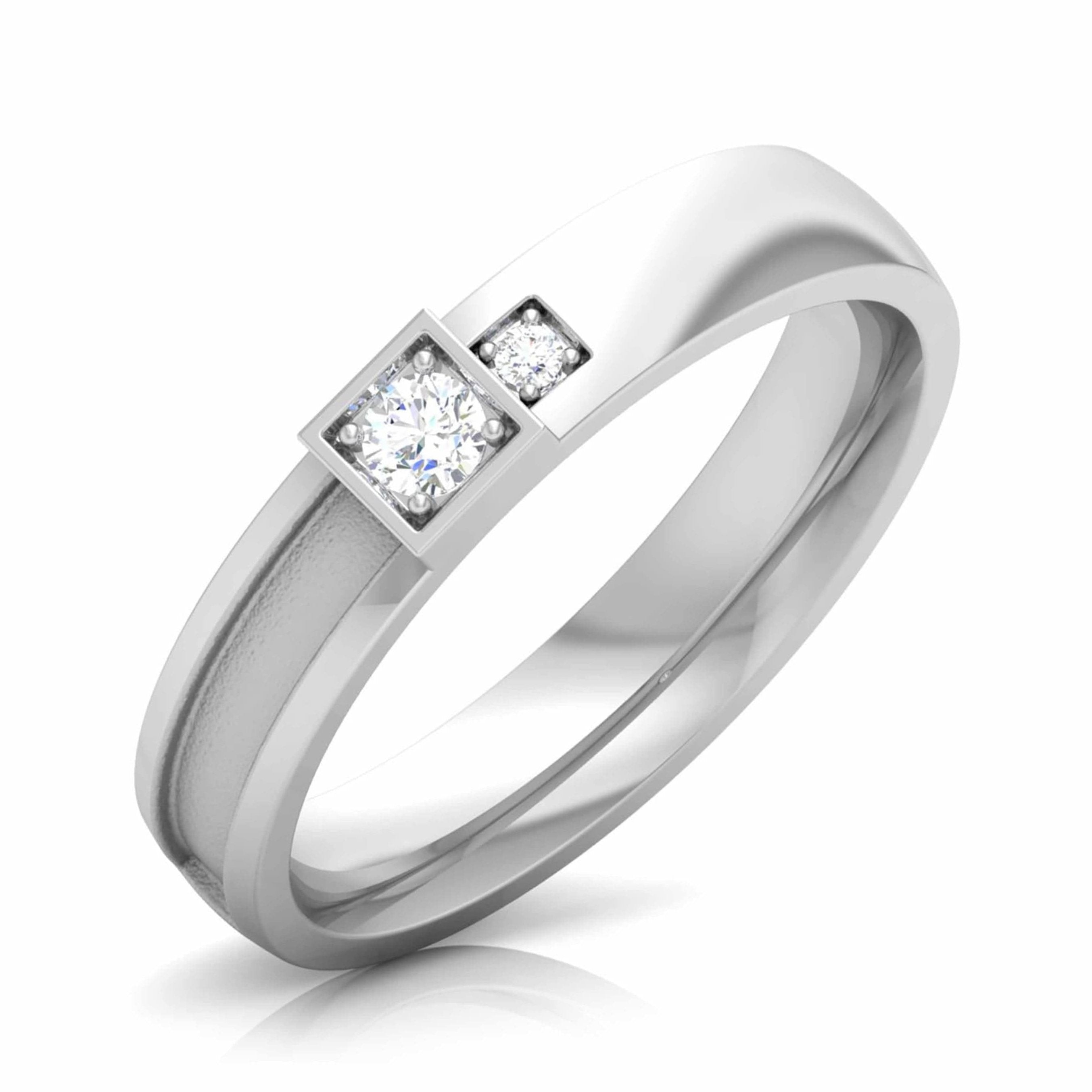 Platinum Love Bands Diamond Couple Rings JL PT CB 163