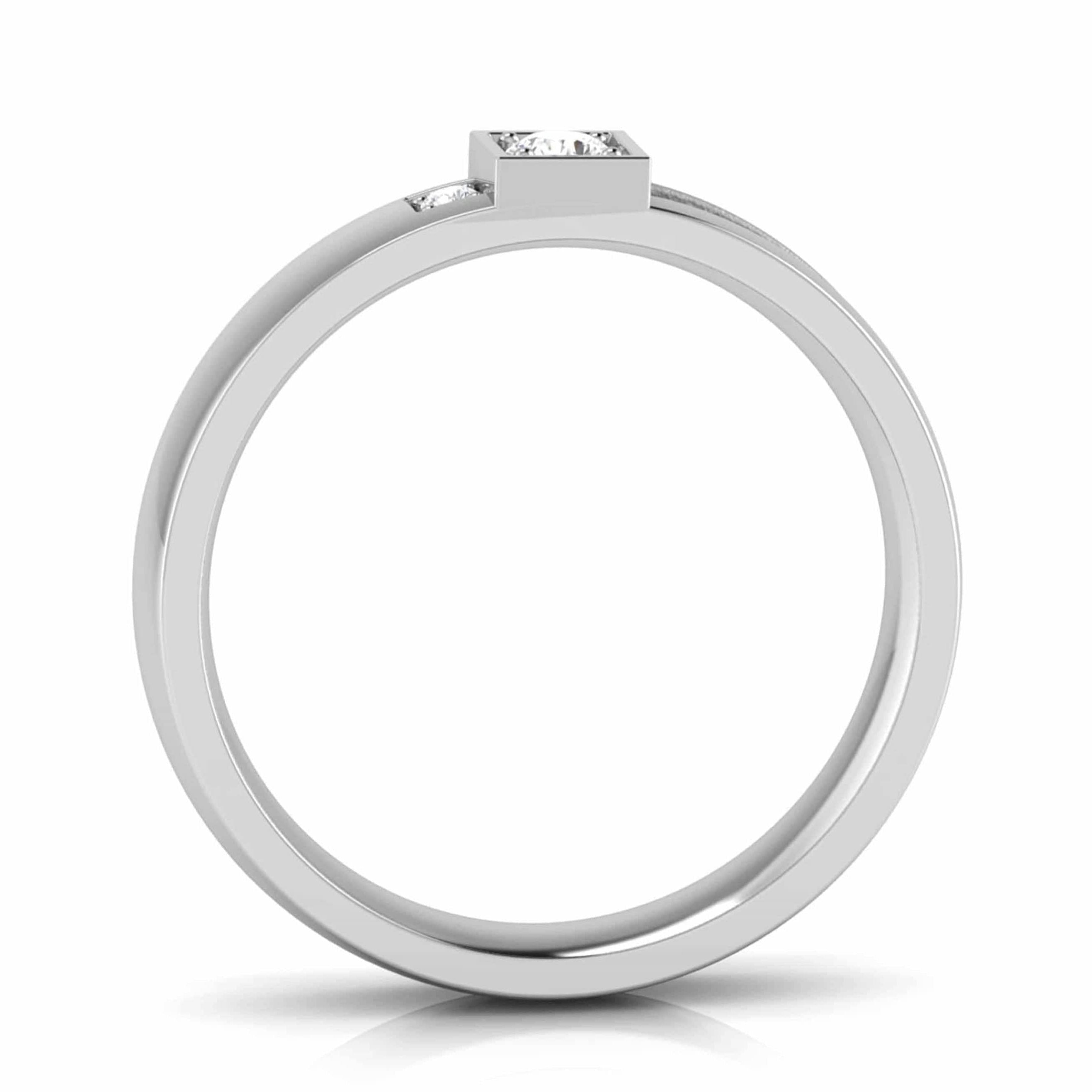 Platinum Love Bands Diamond Couple Rings JL PT CB 163