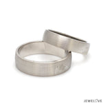 Load image into Gallery viewer, Fingerprints Heart Platinum Love Bands Couple Rings JL PT 1405
