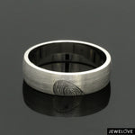 Load image into Gallery viewer, Fingerprints Heart Platinum Love Bands Couple Rings JL PT 1405
