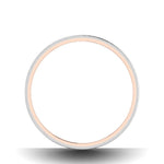Load image into Gallery viewer, Platinum Love Bands with a Single Groove &amp; Rose Gold Base JL PT 643
