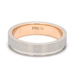 Load image into Gallery viewer, Platinum Love Bands with a Single Groove &amp; Rose Gold Base JL PT 643
