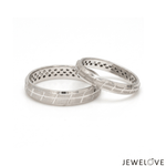 Load image into Gallery viewer, Platinum Love Bands with Brush Finish JL PT 1480

