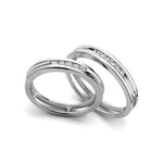 Load image into Gallery viewer, Platinum Love Bands with Channel Set Diamonds JL PT 139
