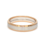 Load image into Gallery viewer, Engraved Platinum Love Bands with Rose Gold You &amp; Me Ring JL PT 1404
