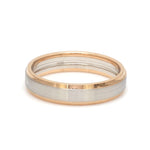 Load image into Gallery viewer, Engraved Platinum Love Bands with Rose Gold You &amp; Me Ring JL PT 1404
