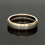 Load image into Gallery viewer, Engraved Platinum Love Bands with Rose Gold You &amp; Me Ring JL PT 1404
