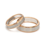 Load image into Gallery viewer, Platinum Love Bands with Rose Gold Ring JL PT 1408
