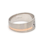 Load image into Gallery viewer, Platinum Love Bands with Rose Gold Ring JL PT 1413
