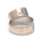 Load image into Gallery viewer, Platinum Love Bands with Rose Gold Ring JL PT 1413
