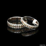 Load image into Gallery viewer, Platinum Love Bands with Rose Gold Ring JL PT 1418
