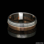 Load image into Gallery viewer, Platinum Love Bands with Rose Gold Ring JL PT 1420
