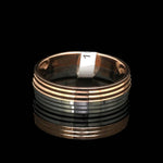 Load image into Gallery viewer, Platinum Love Bands with Rose Gold Ring JL PT 1420
