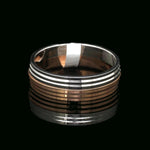 Load image into Gallery viewer, Platinum Love Bands with Rose Gold Ring JL PT 1420
